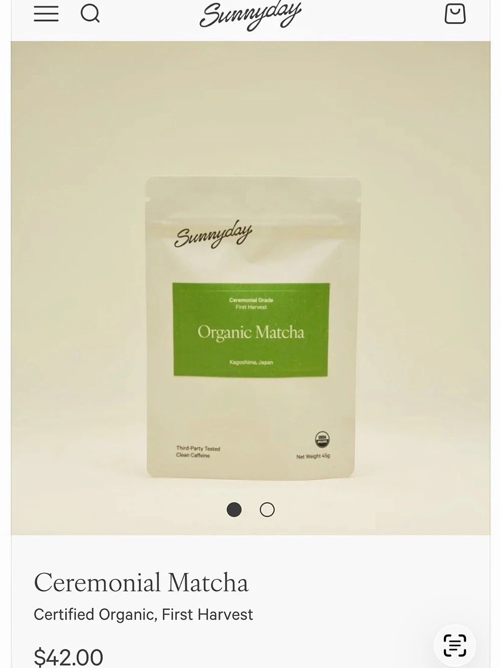 Sunnyday Ceremonial Matcha Green Tea Powder. Beauty from within